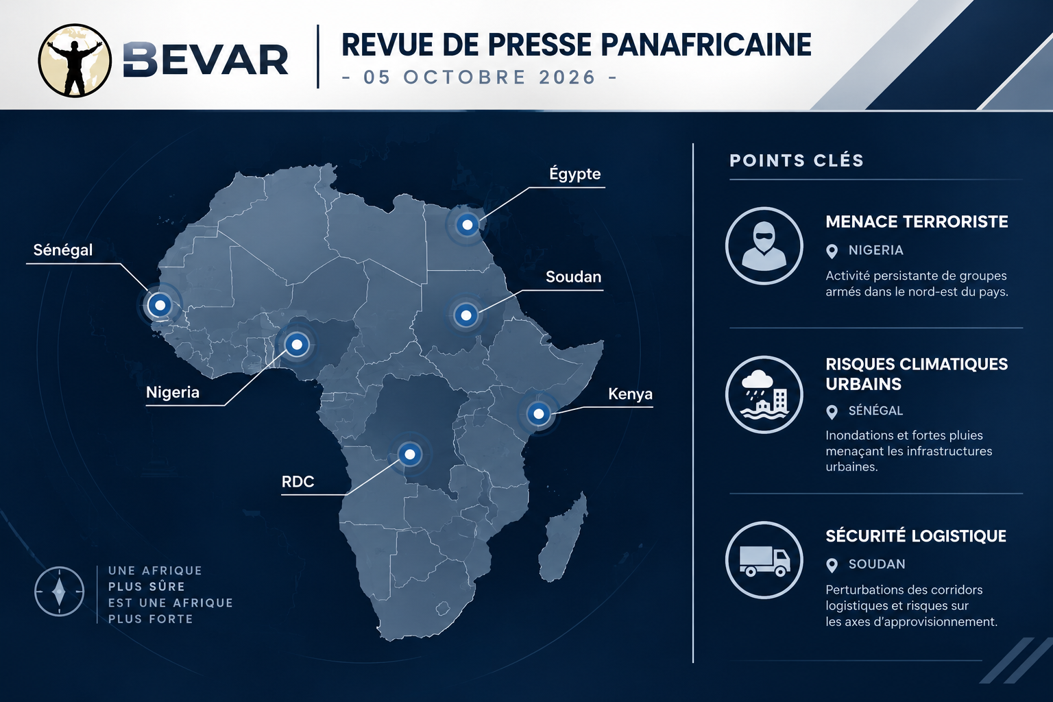 BEVAR Security revue de presse panafricaine 05 octobre 2026