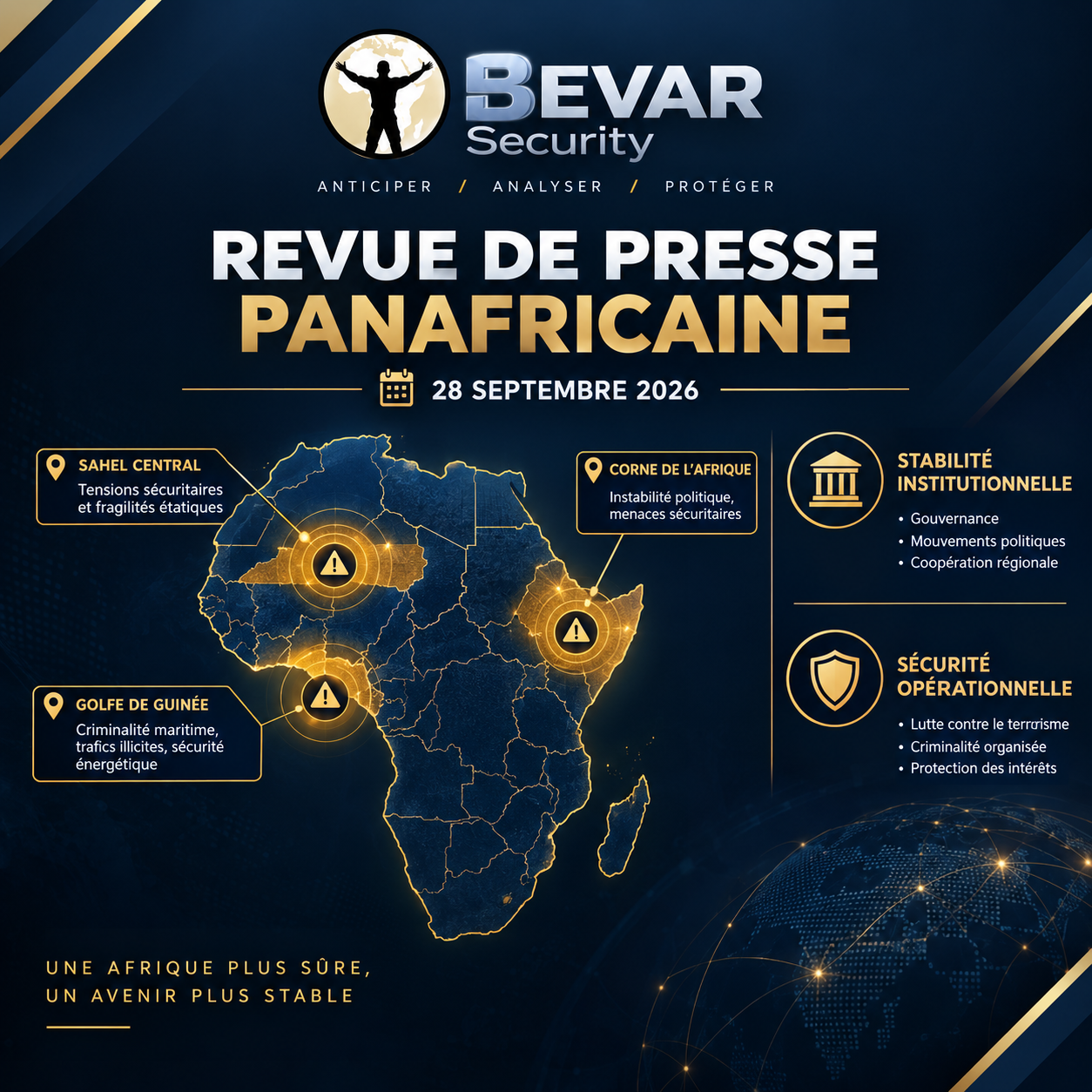 BEVAR Security revue de presse panafricaine 28 septembre 2026